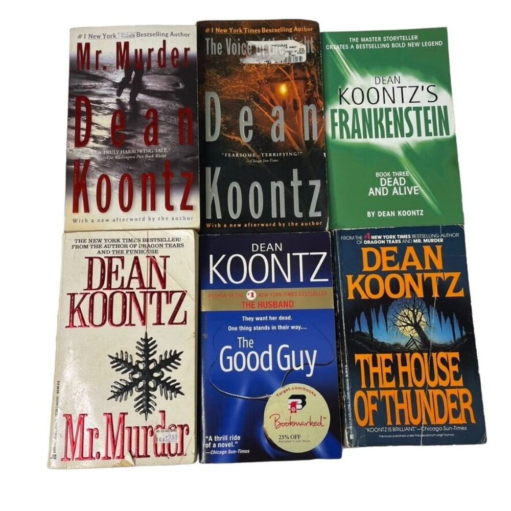 Lot 6 Dean Koontz's  Horror Mystery Thriller Novels Various Years u